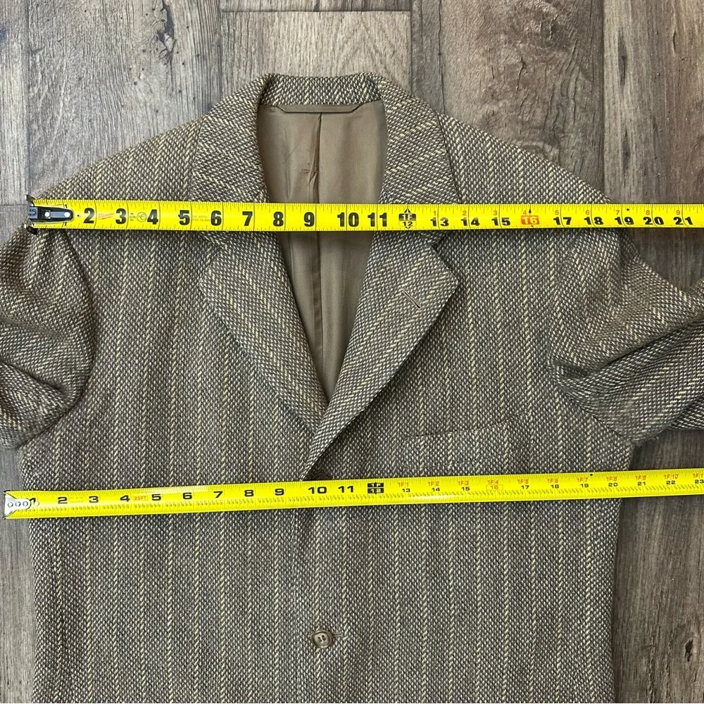 The Andover Shop Men’s Suit Blazer Striped Brown Tan